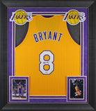 Kobe Bryant Signed Yellow Framed Pro Style Jersey w/ Rookie Signature PSA/DNA