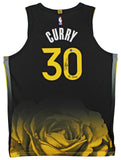 Stephen Curry "4x Champ" Signed Black Nike Rose City Ed. Authentic Jersey BAS