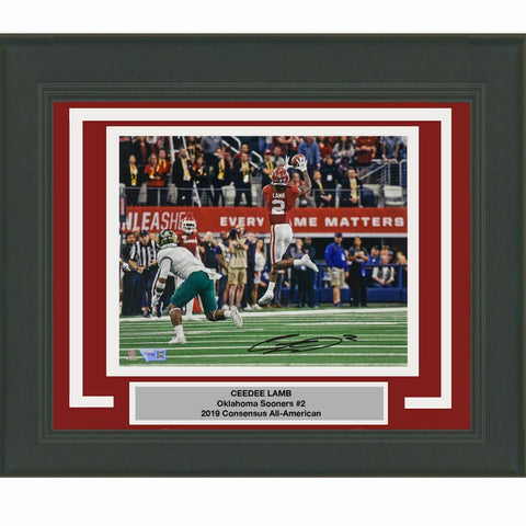 FRAMED Autographed/Signed CEEDEE LAMB Oklahoma Sooners 8x10 Photo Fanatics COA 2