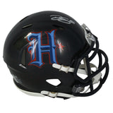 Dalton Schultz Autographed Houston Texans H-Town Mini Speed Helmet Beckett