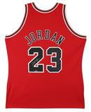 Bulls Michael Jordan Signed 97-98 Red M&N HWC Authentic Jersey UDA #BAJ78459