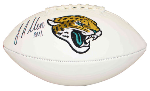 JOSH ALLEN AUTOGRAPHED SIGNED JACKSONVILLE JAGUARS WHITE LOGO FOOTBALL JSA