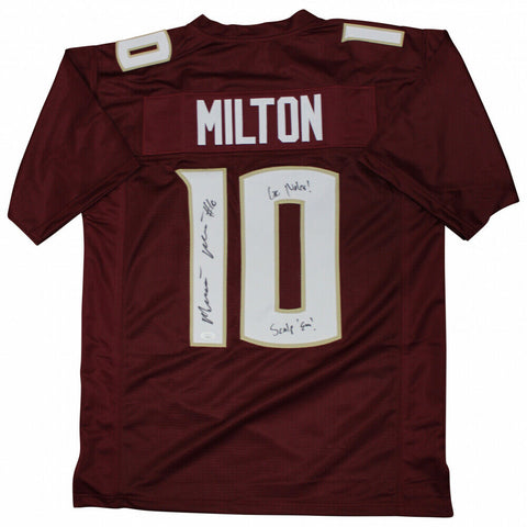 McKenzie Milton Signed FSU Jersey Insc. "Go Noles!" & "Scalp 'Em!" (JSA COA) Q.B