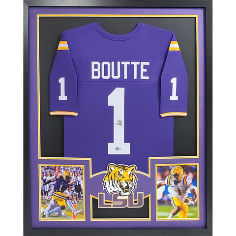 Kayshon Boutte Autographed Signed Framed LSU Jersey BECKETT