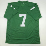 Autographed/Signed MICHAEL MIKE VICK Philadelphia Kelly Green Jersey Beckett COA