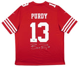 49ers Brock Purdy Authentic Signed Red Nike Game Jersey Autographed Fanatics