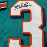 Autographed/Signed Brock Marion Miami Teal Football Jersey JSA COA