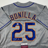 Autographed/Signed Bobby Bonilla New York Grey Baseball Jersey JSA COA