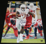 D'ONTA FOREMAN AUTOGRAPHED SIGNED TEXAS LONGHORNS VS TECH 16x20 PHOTO TRISTAR