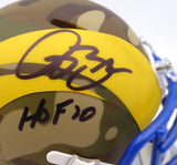 Isaac Bruce Autographed Rams Camo Speed Mini Helmet HOF 20 Beckett QR #1W478440