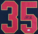 CHRISTIAN OKOYE (Chiefs black TOWER) Signed Autographed Framed Jersey JSA