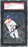 Yankees Derek Jeter Signed 1997 Skybox Metal Universe #118 Card SGC Slabbed