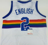 Alex English Signed Denver Nuggets Jersey (PSA COA) 8xNBA All-Star (1982-1989)