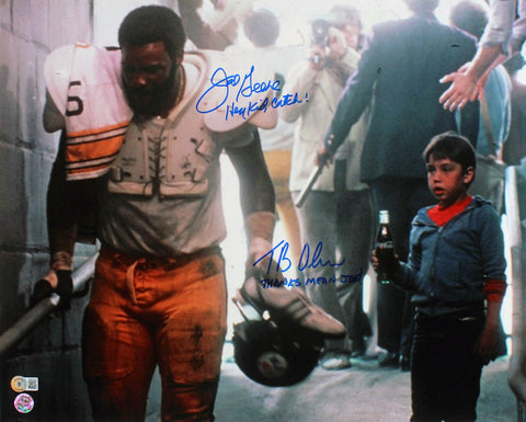 Joe Greene & Tommy Okon Hey Kid, Catch Authentic Signed 16x20 Photo BAS Witness