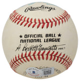 Ralph Kiner Tim McCarver Signed Official National League Baseball BAS LOA 146