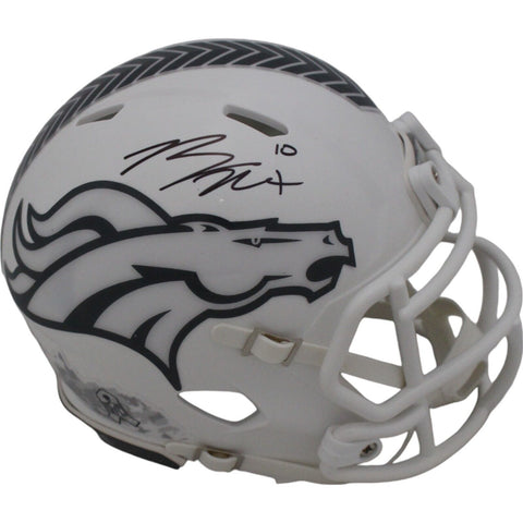 Bo Nix Autographed/Signed Denver Broncos 2024 Salute Mini Helmet Beckett 47658