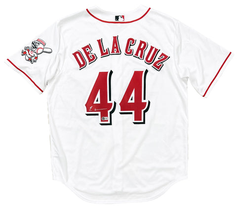 Elly De La Cruz Cincinnati Reds Signed Authentic Nike White Home Jersey BAS