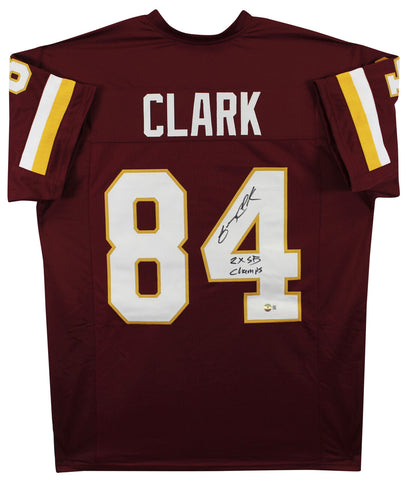 Gary Clark "2x SB Champ" Authentic Signed Maroon Pro Style Jersey BAS Witnessed