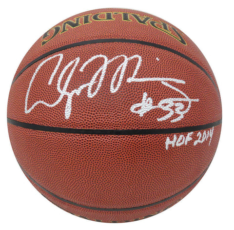 Alonzo Mourning Signed Spalding NBA Indoor/Outdoor Basketball w/HOF 2014 -SS COA