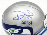 DEVON WITHERSPOON AUTOGRAPHED SEAHAWKS THROWBACK MINI HELMET MCS 229504