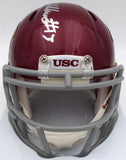 Caleb Williams Autographed USC Speed Mini Helmet (Smudged) Fanatics GD53524570