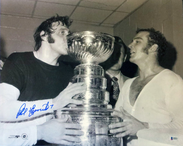 Phil Esposito Signed Boston Bruins Stanley Cup 16x20 Photo Beckett Witnessed