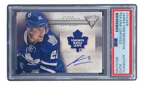 James Van Riemsdyk Signed 2013/14 Panini Titanium #TR-JVR Hockey Card PSA/DNA