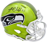 KAM CHANCELLOR AUTOGRAPHED SEAHAWKS FLASH GREEN MINI HELMET MCS HOLO 220827