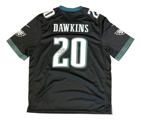 Brian Dawkins Signed Philadelphia Eagles Black Nike Game Jersey BAS