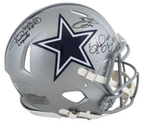 Cowboys RBs Smith, Dorsett & Elliott Signed F/S Speed Proline Helmet W/ Case BAS