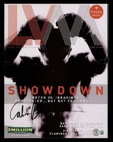 Calvin Brock Autographed Signed Las Vegas Magazine Beckett BAS QR #BK08831