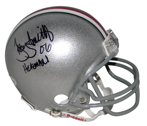 TROY SMITH SIGNED OHIO STATE BUCKEYES MINI HELMET BECKETT W/ 06 HEISMAN