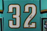 MAURICE JONES-DREW (Jaguars teal SKYLINE) Signed Auto Framed Jersey Beckett