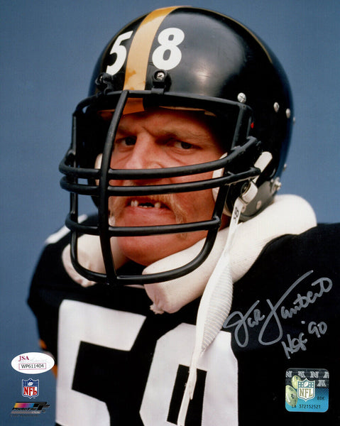 Jack Lambert Autographed Pittsburgh Steelers 8x10 Photo HOF JSA 48576