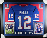 JIM KELLY (Bills blue SKYLINE) Signed Autographed Framed Jersey Beckett