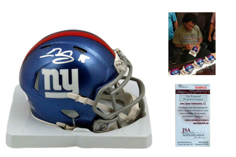 Evan Engram Autographed SIGNED New York Giants Speed Mini Helmet - JSA Witness