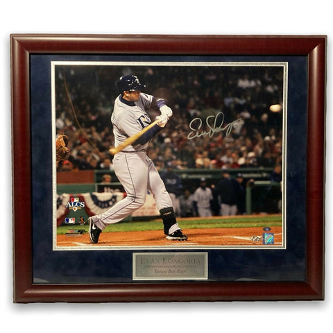 Evan Longoria Signed Autographed 16x20 Photo Framed to 20x24 Creative Sports COA