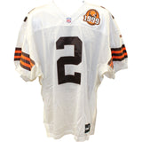 Tim Couch Signed Cleveland Browns Puma 50 White Jersey Beckett 48478