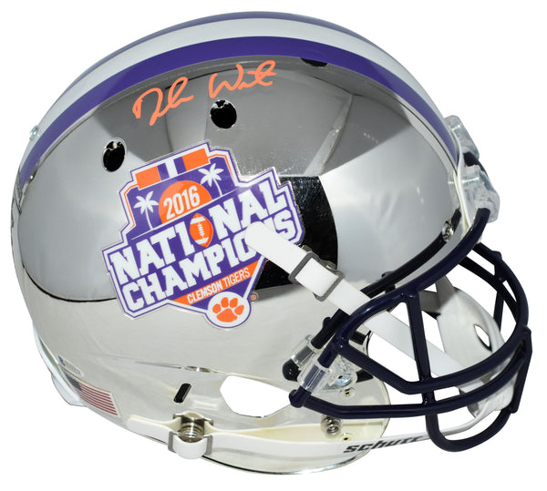 DESHAUN WATSON SIGNED CLEMSON TIGERS 2016 CHAMPS CHROME FULL SIZE HELMET BECKETT