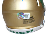 Cole Kmet Signed Nore Dame Fighting Irish Shamrock Mini Helmet BAS 37462