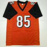 Autographed/Signed CHAD JOHNSON Cincinnati Orange Football Jersey JSA COA Auto