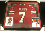 Chris Chelios Signed Chicago Blackhawks 35x43 Custom Framed Jersey (JSA COA)