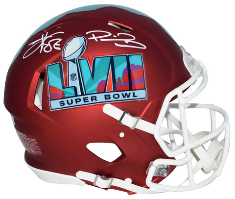 PATRICK MAHOMES & TRAVIS KELCE SIGNED CHIEFS SUPER BOWL 57 LVII AUTHENTIC HELMET