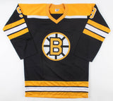 Johnny Bucyk Signed Boston Bruins Black Jersey Inscribed "H.O.F. 1981" (JSA COA)