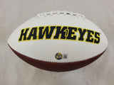 LUKAS VAN NESS SIGNED IOWA HAWKEYES FULL SIZE NFL LOGO FOOTBALL BECKETT