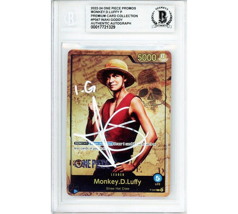 Inaki Godoy Signed One Piece P-047 Monkey D. Luffy Promo Premium Card