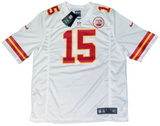 PATRICK MAHOMES SIGNED KANSAS CITY CHIEFS #15 WHITE NIKE GAME JERSEY BECKETT