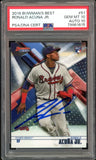 2018 Bowman's Best #51 Ronald Acuna Jr. RC On Card PSA 10/10 Auto GEM MINT