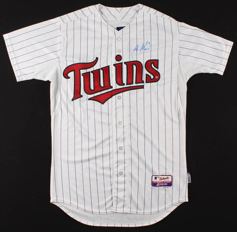 Joe Mauer Signed Minnesota Twins Jersey (Stiener) 6xAll Star Catcher / 2009 MVP