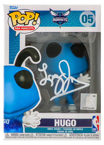 Larry Johnson Signed Hornets Hugo NBA Mascot Funko Pop Doll #05 - (SCHWARTZ COA)